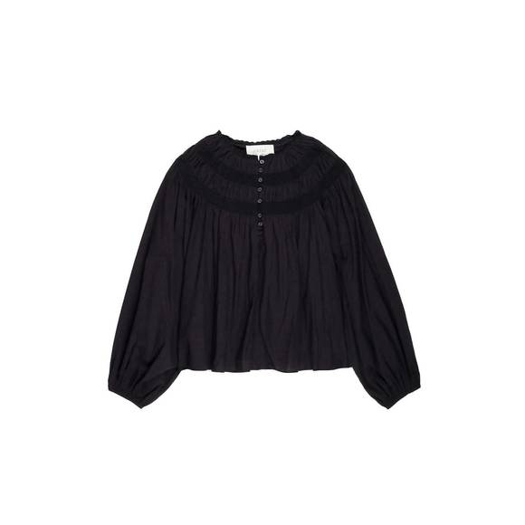 NEW THE GREAT. picturesque top in almost black - Picture 5 of 5